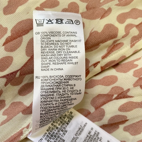 Reiss leopard print long sleeve button front blouse - Picture 9 of 12